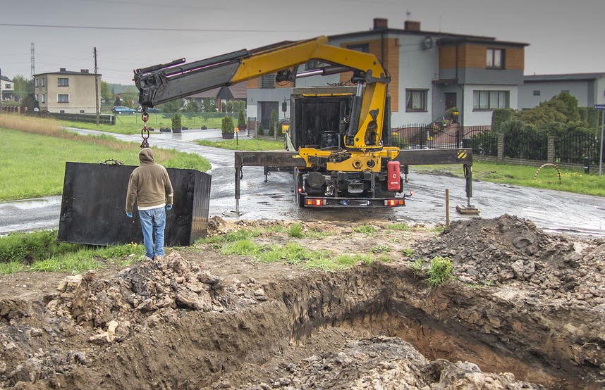 Septic system install in progress